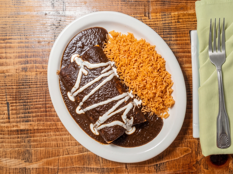 Mole Chicken Enchiladas.