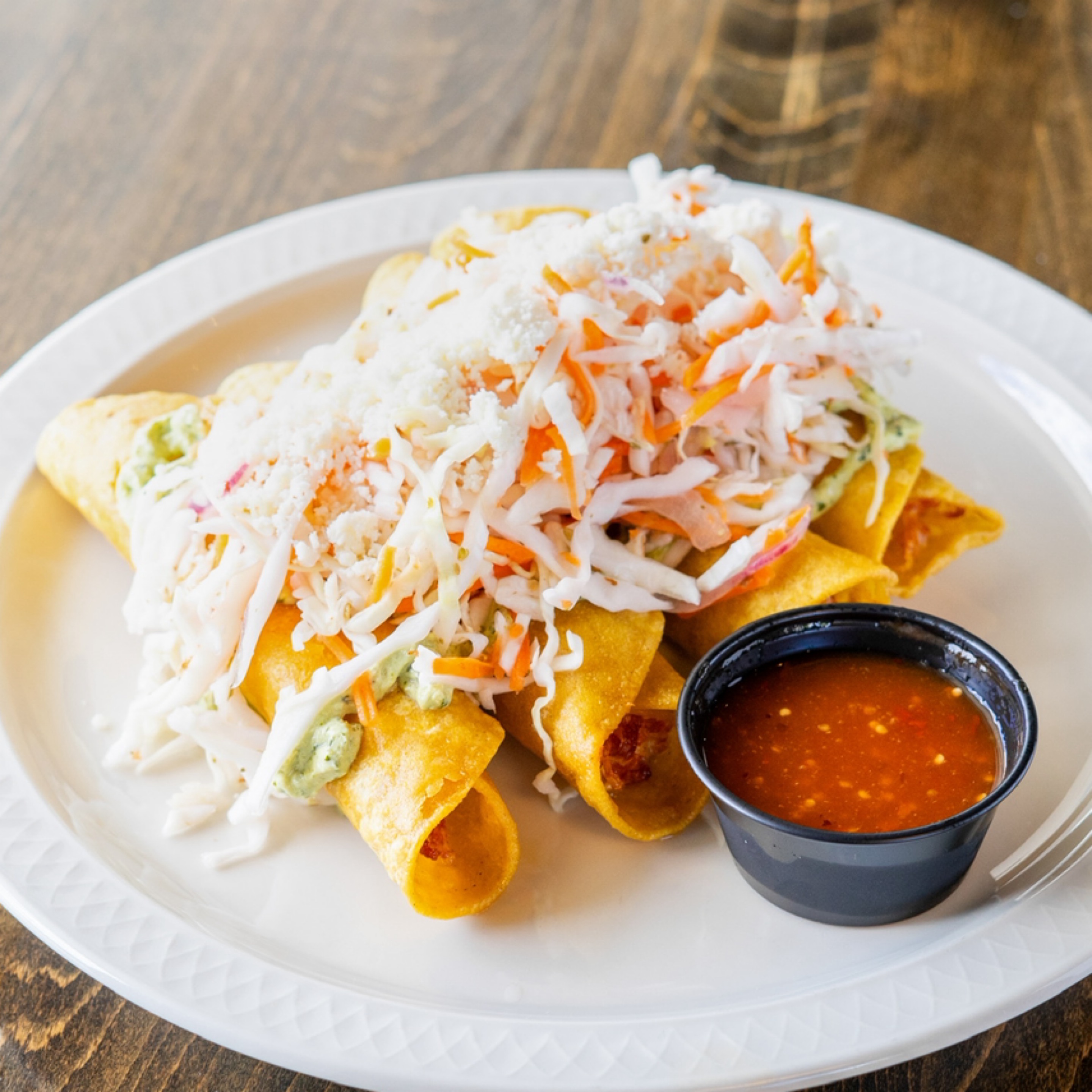 Chicken Flautas.