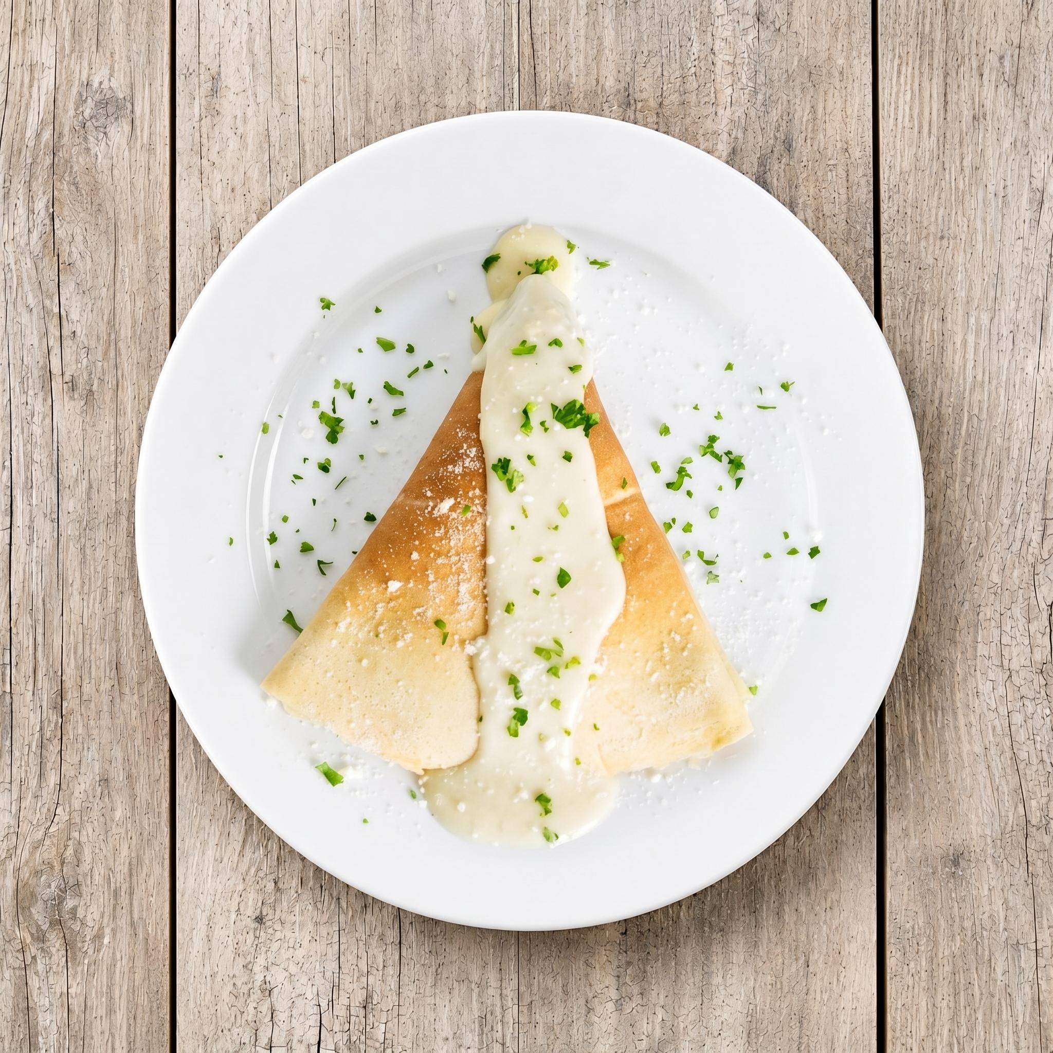 Four cheese crepe.