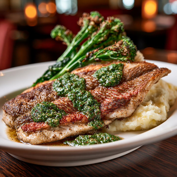 Pan-Seared Yellowtail Snapper.