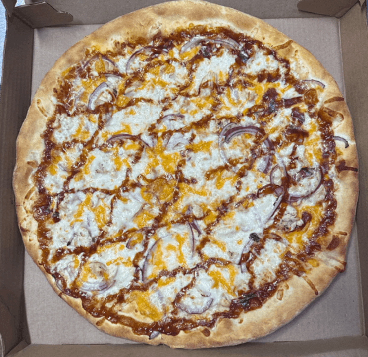 Sm BBQ Chicken Pizza.