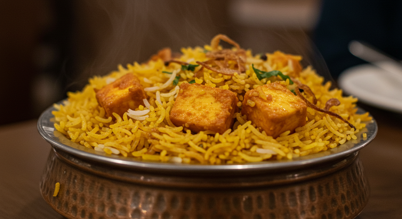 Paneer Biryani.