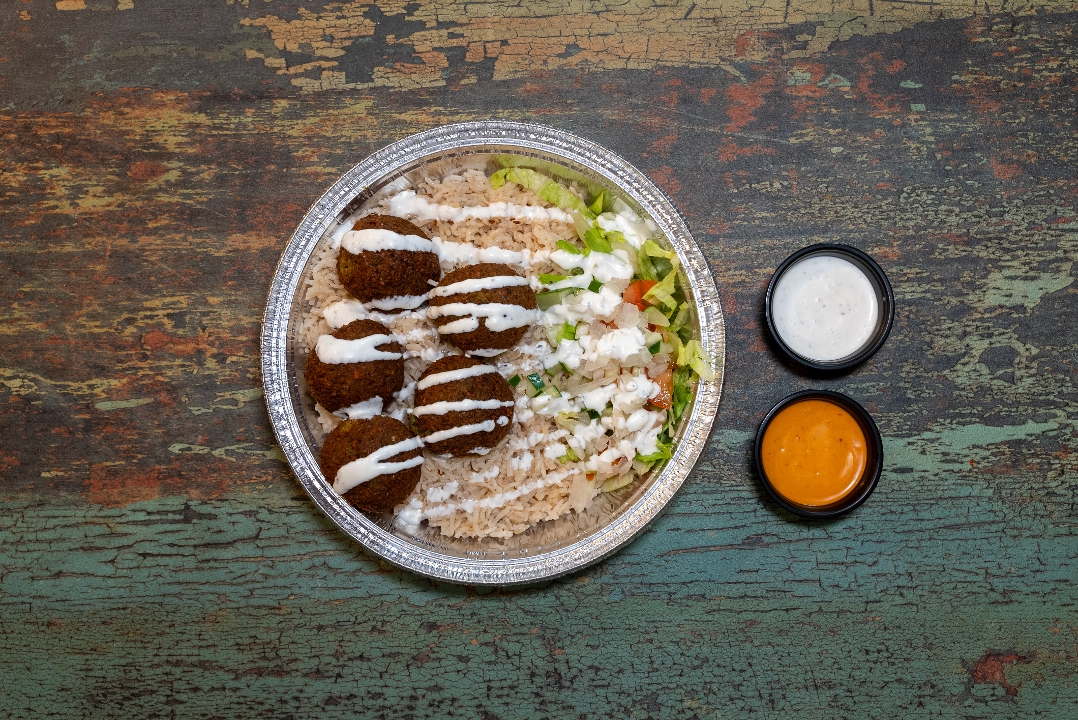 Falafel Over Rice.