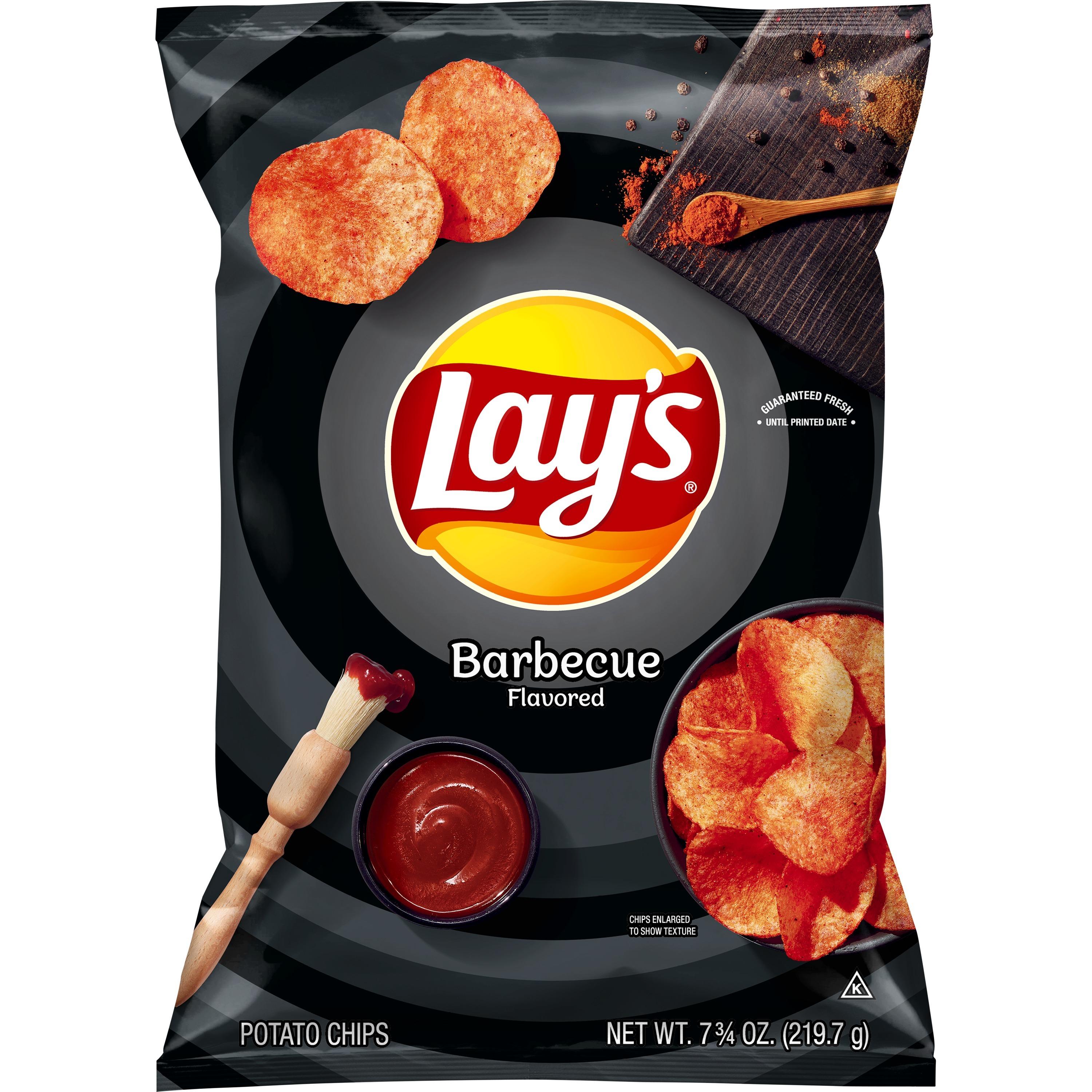 Lay's Potato Chips  Barbecue Flavor  7.75 Oz Bag.
