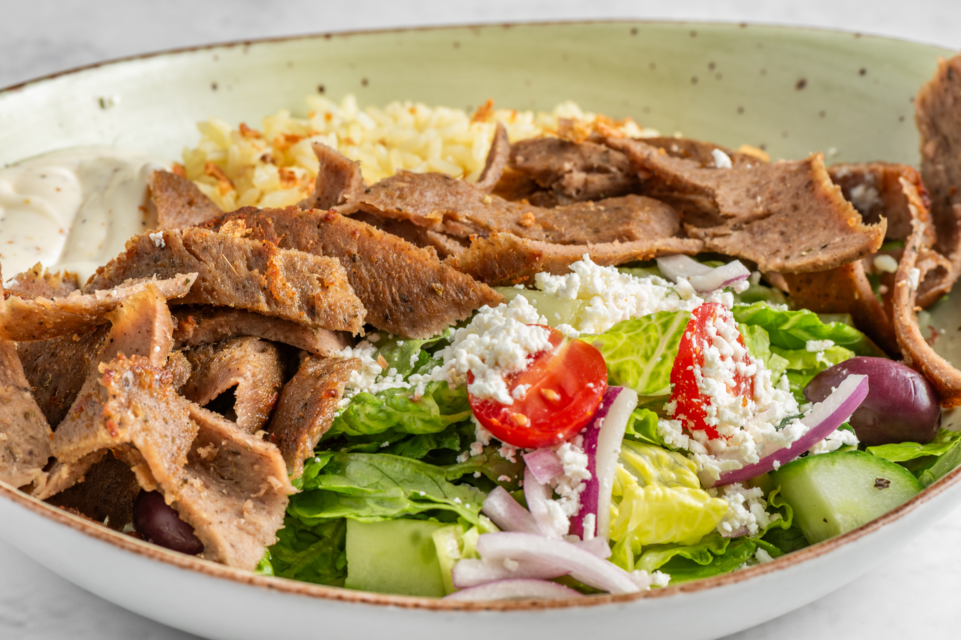 Greek Bowl (lamb and beef Gyro)