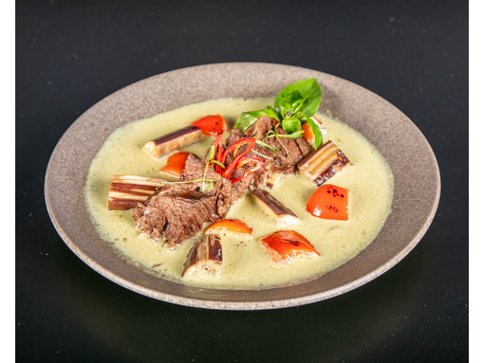 Lunch Braised Short Ribs Green Curry.
