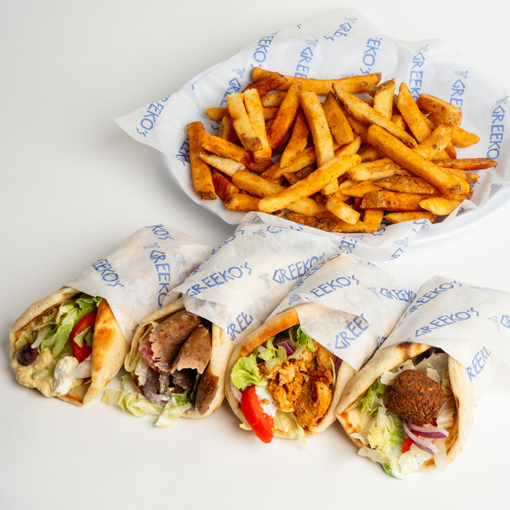 Family Pitas and Fries.