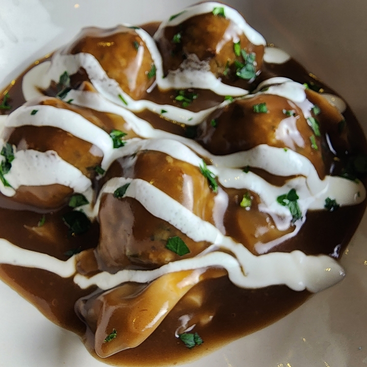 Beef Brisket Balls. (just balls and sauce).
