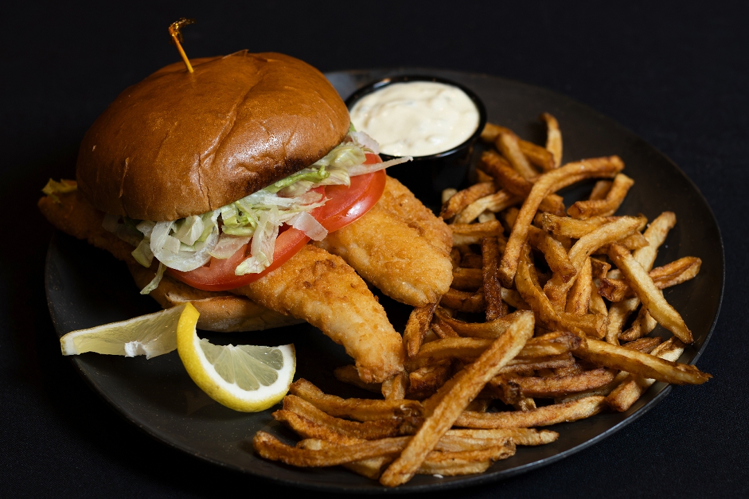 Breaded Perch Sandwich.