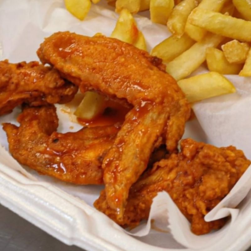 6 Flavored Wings.