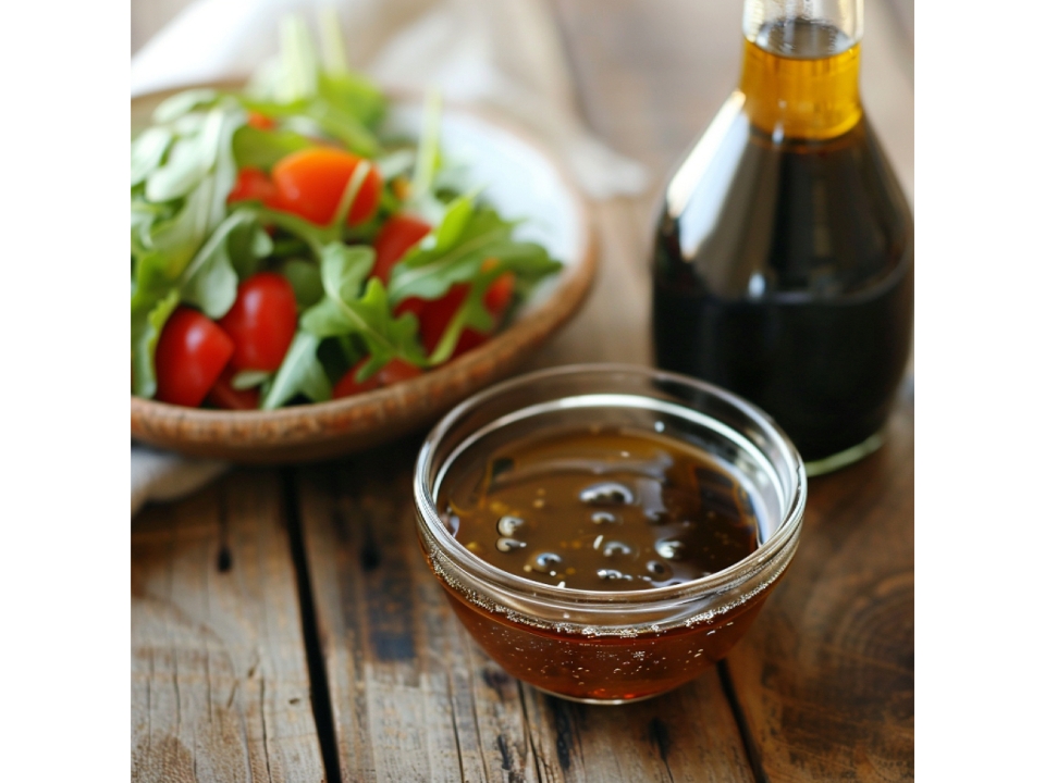 Bottle of dressing.