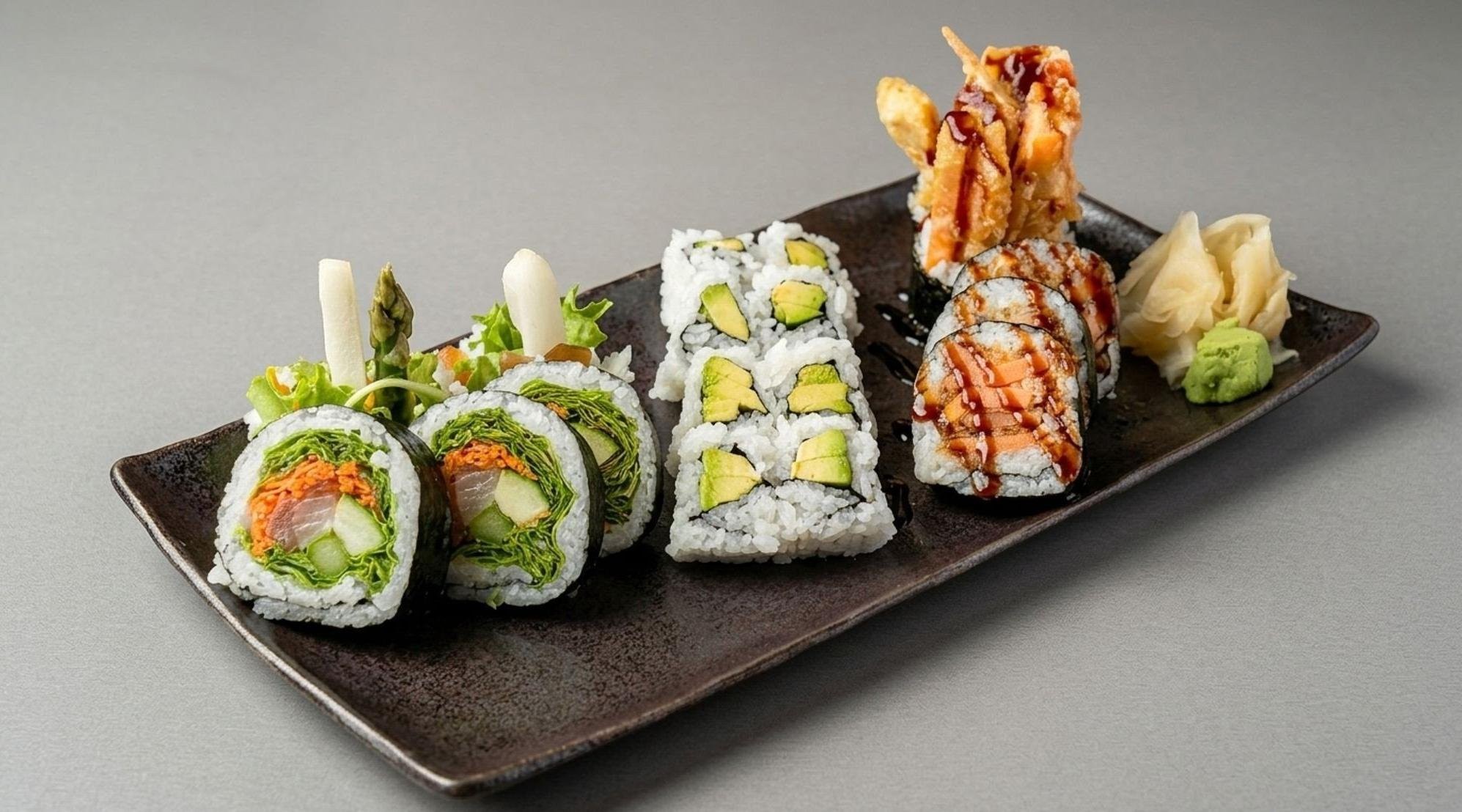 Vegetarian Roll Combo.
