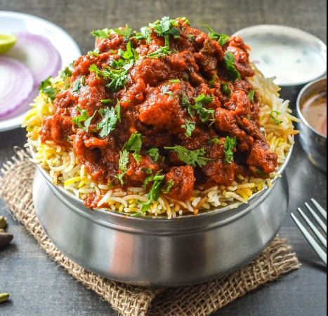Chicken 65 Biryani.