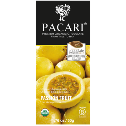 Pacari Premium Organic Chocolate Passion Fruit.