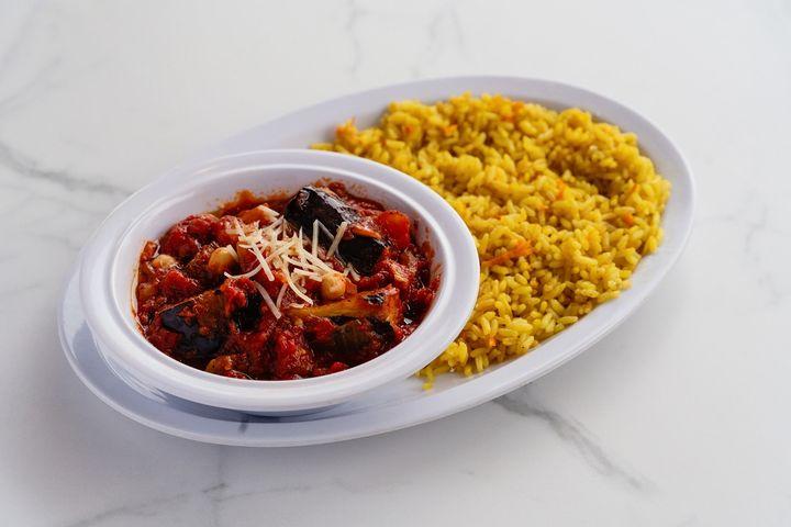 Lebanese Moussaka Platter.