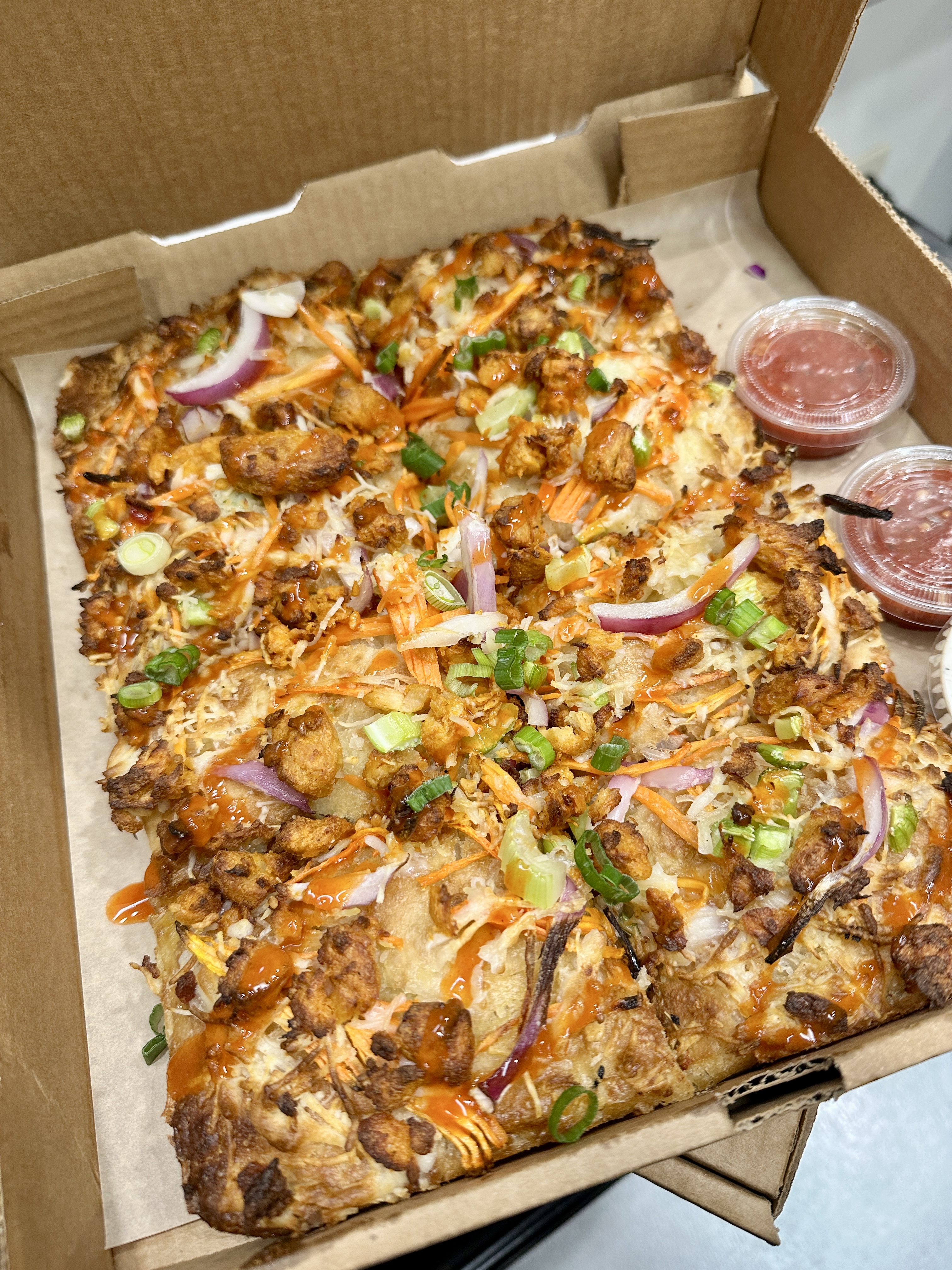 Deep Dish Buffalo Chick'n.