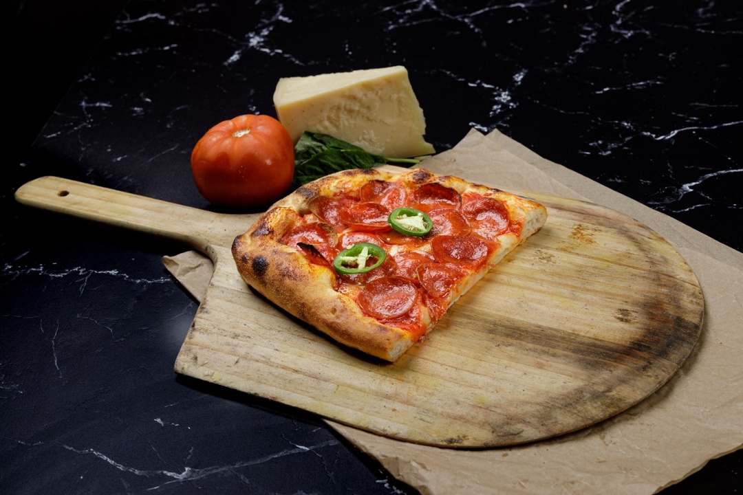 Spicy Salami and Jalapeno Pinsa - Half Personal.