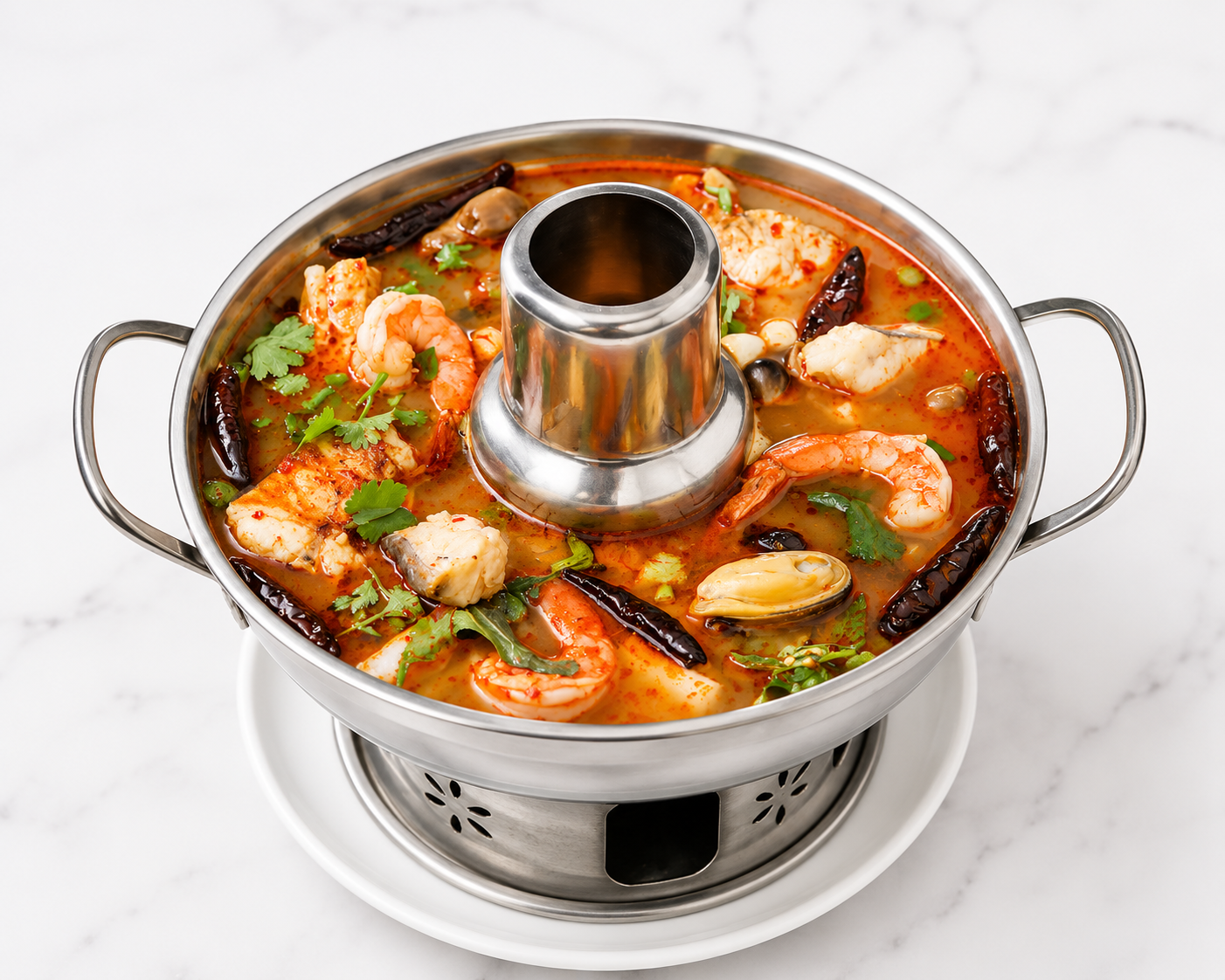 Tom Yum Talay (with Seafood).