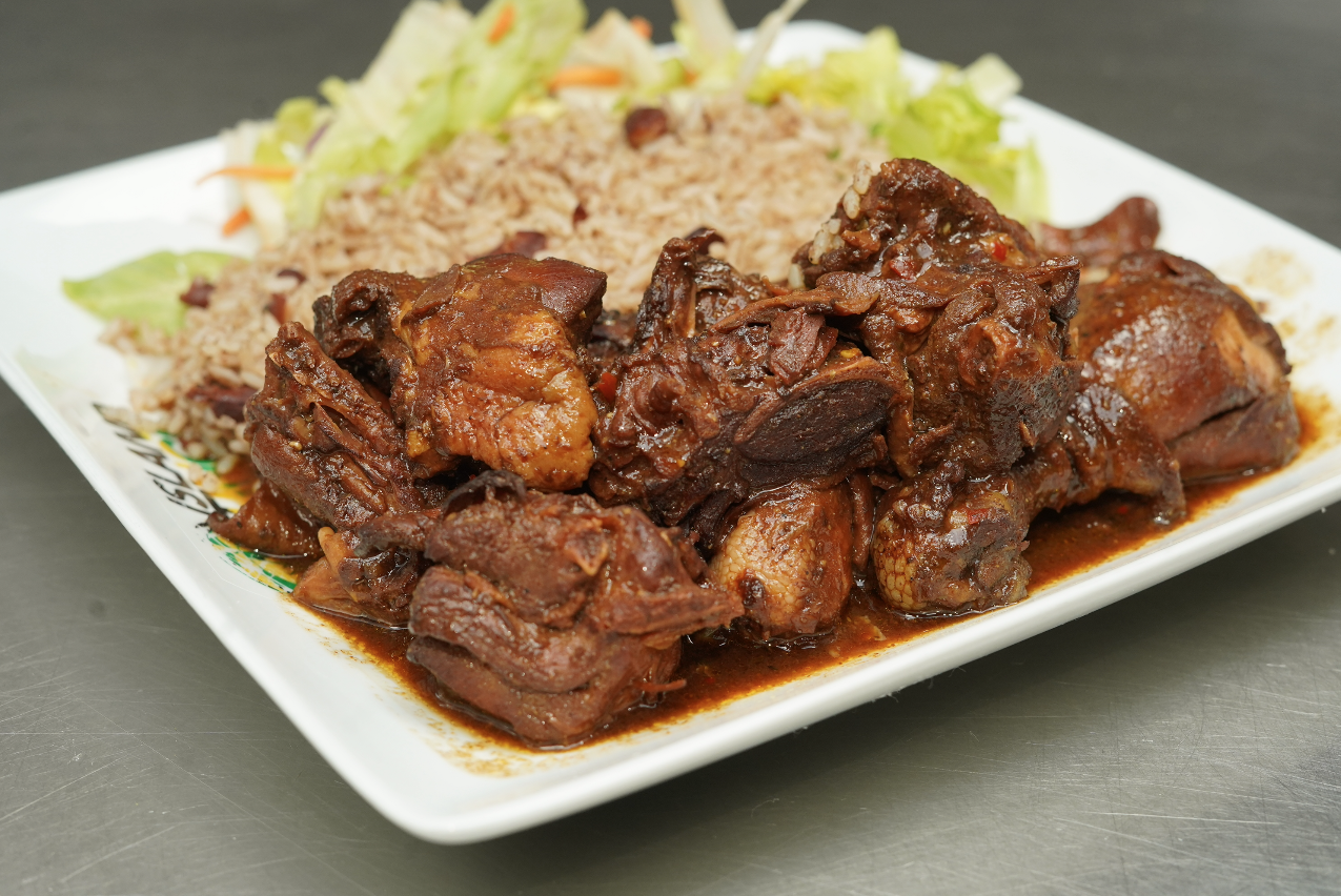 Brown Stew Chicken.