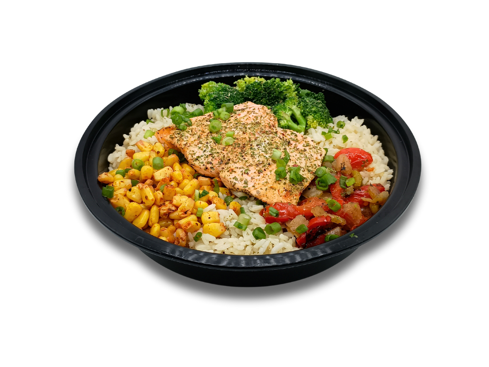 Salmon Burrito Bowl.