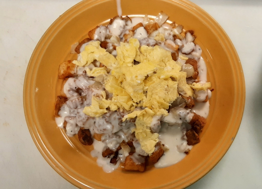 CHICKEN FRIED SKILLET.