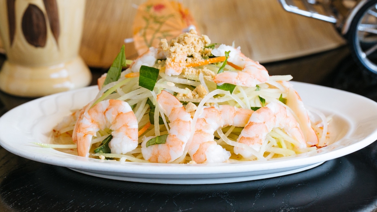 Shrimp Papaya Salad.