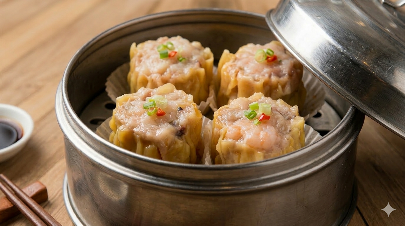 Pork and Shrimp Siu Mai (4 pcs) 猪肉虾仁烧卖.