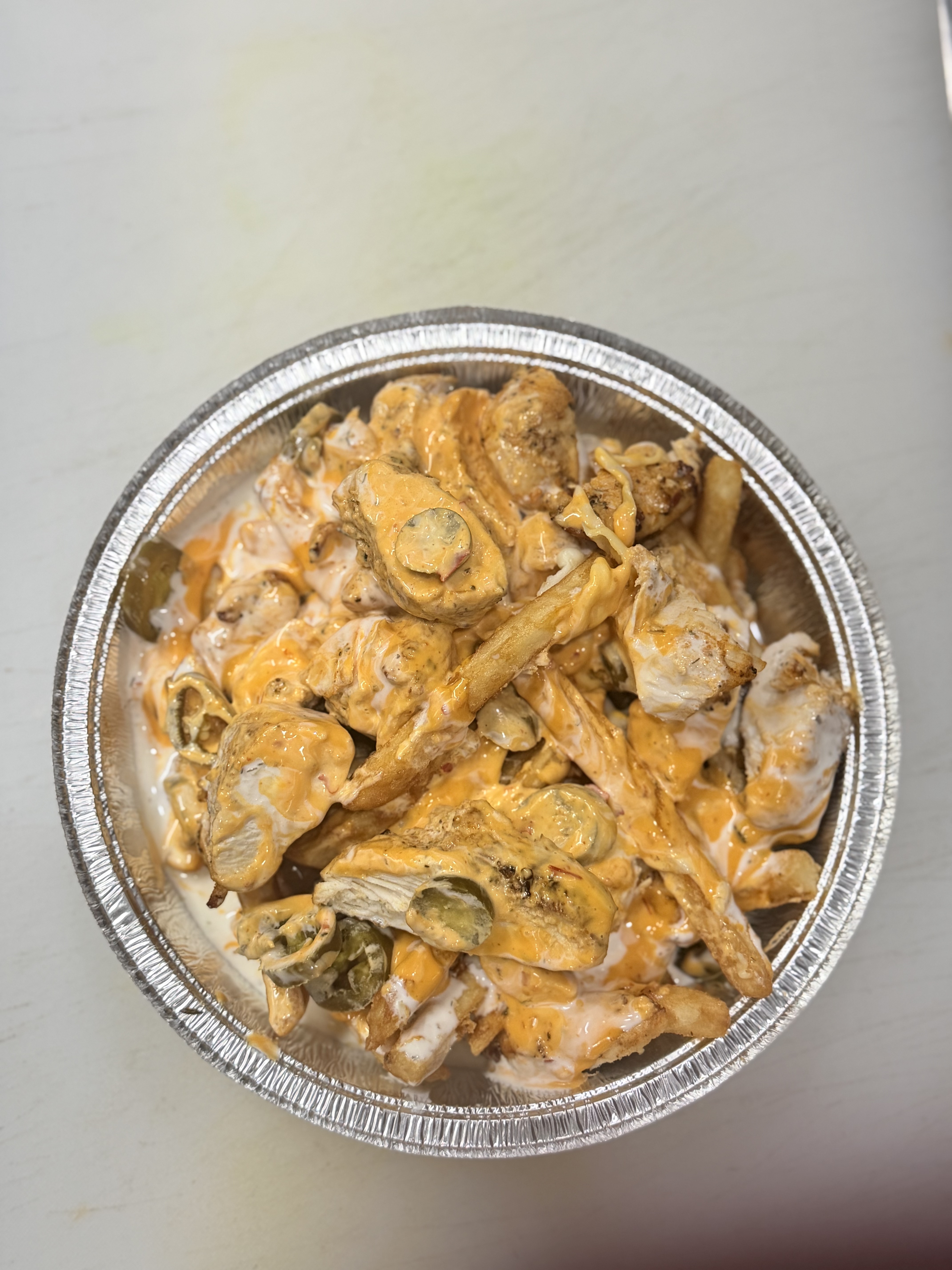 Grilled Chicken Loaded Fries.