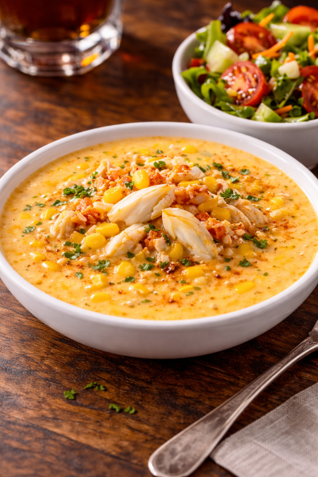 Corn & Crab Bisque.