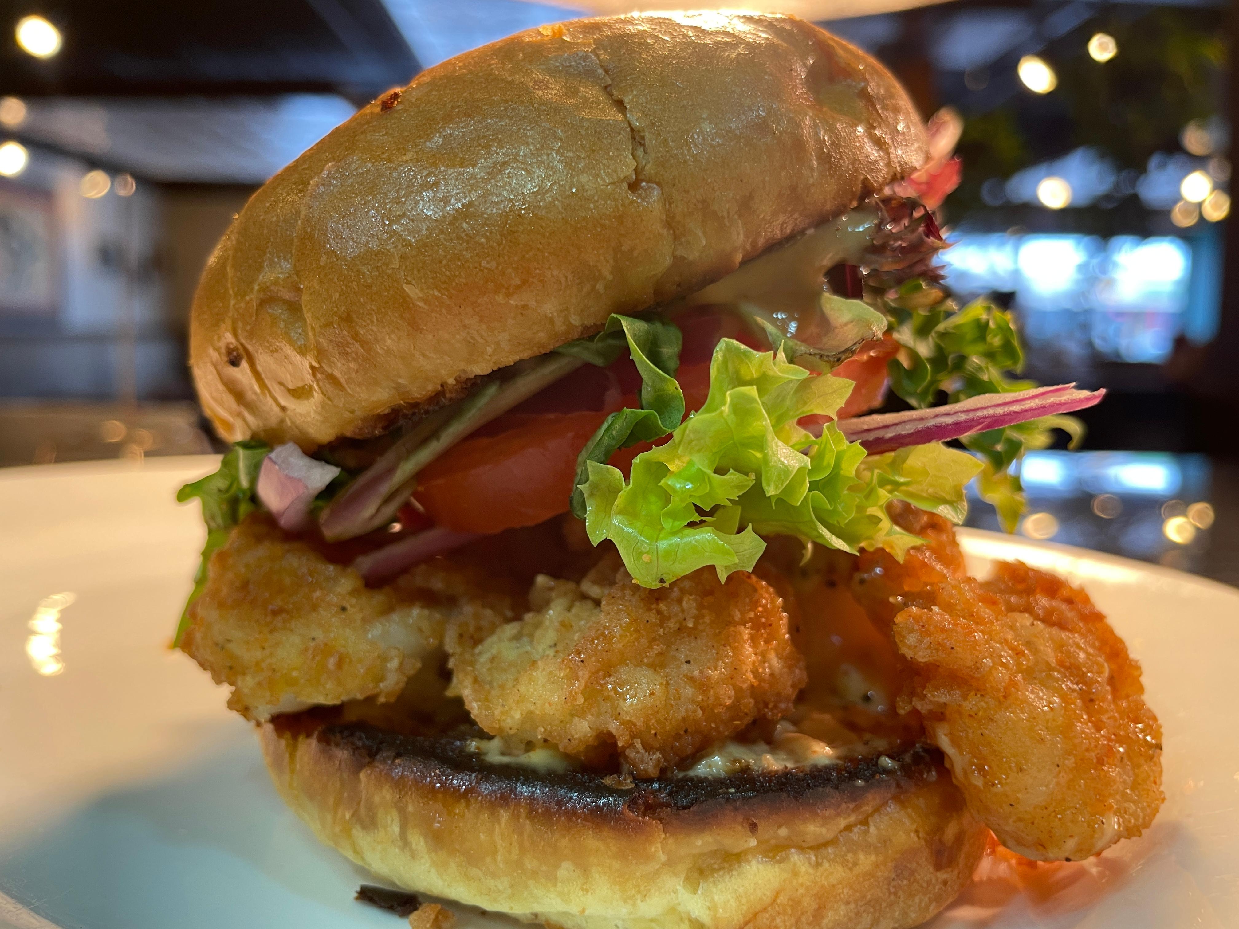 Milton's Shrimp Stack Sandwich.