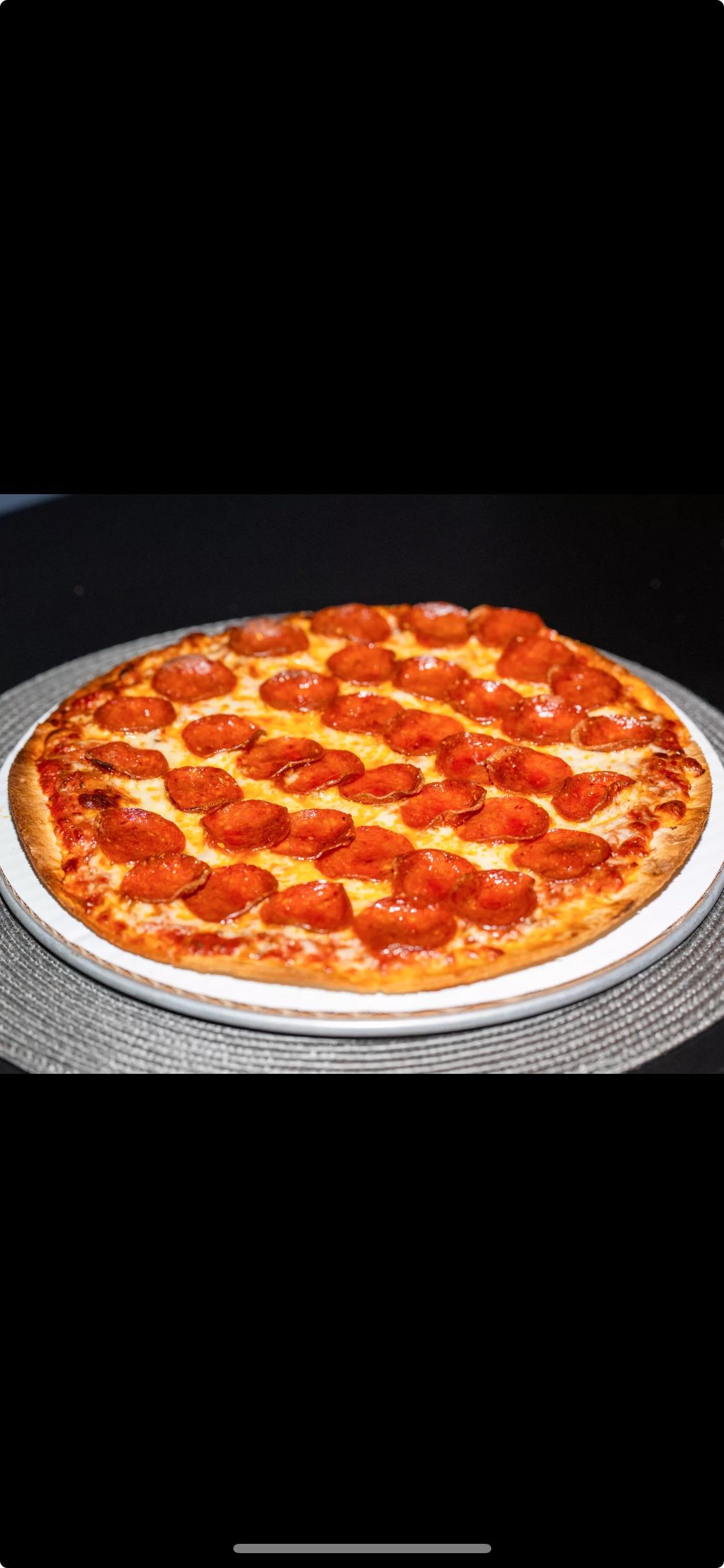 Cheese and Pepperoni Pizza.