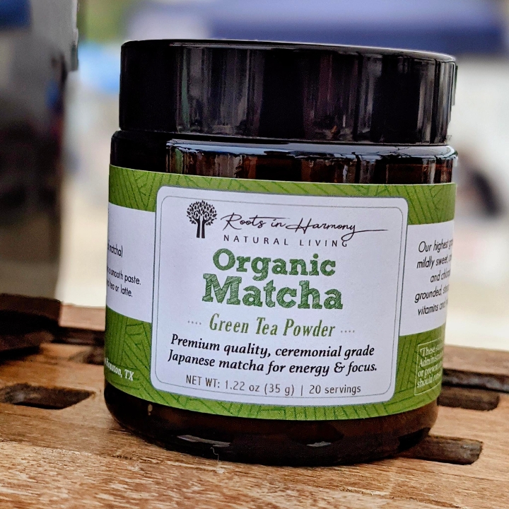 Roots In Harmony Matcha Jar.