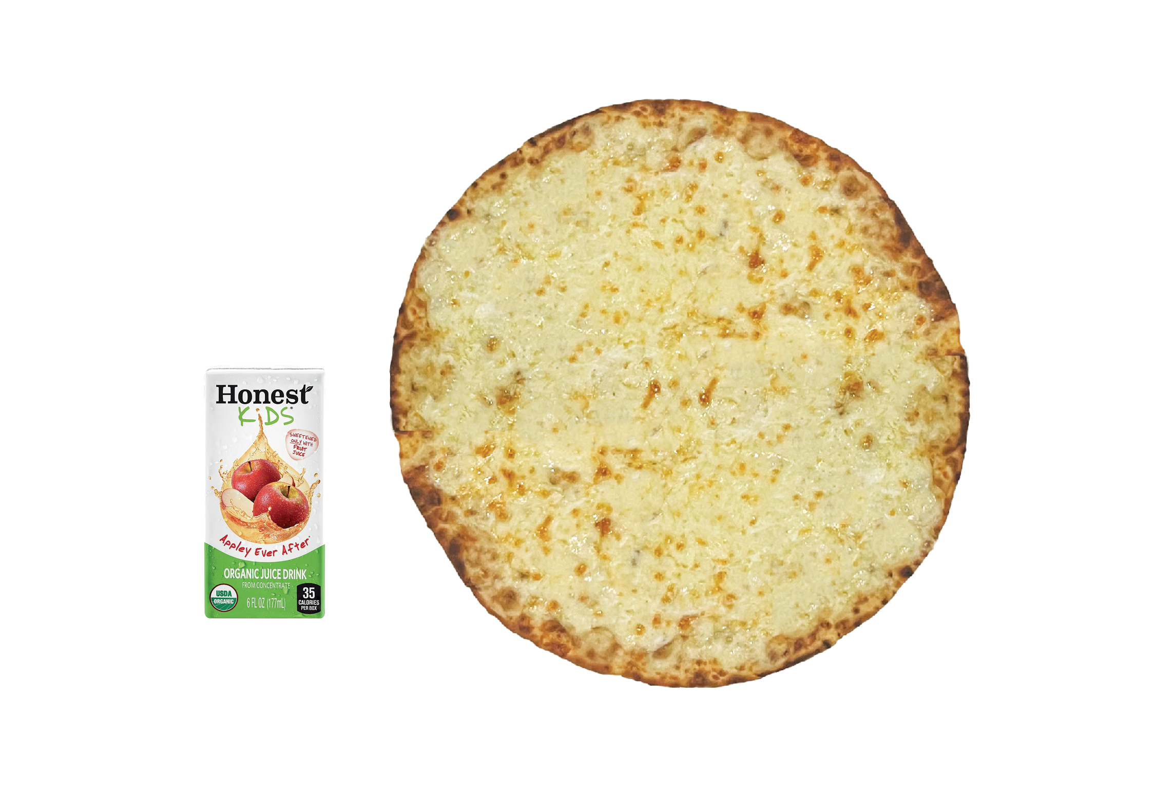 Kids Mozzarella Flatbread Pizza.