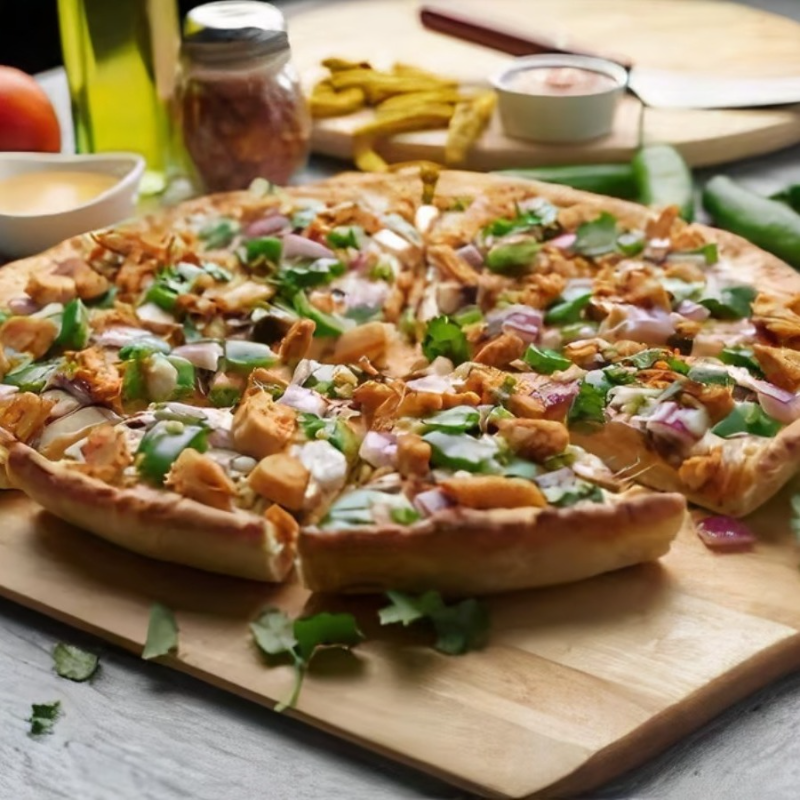 Deep Pan Halal Lahori Tikka Pizzatwist.
