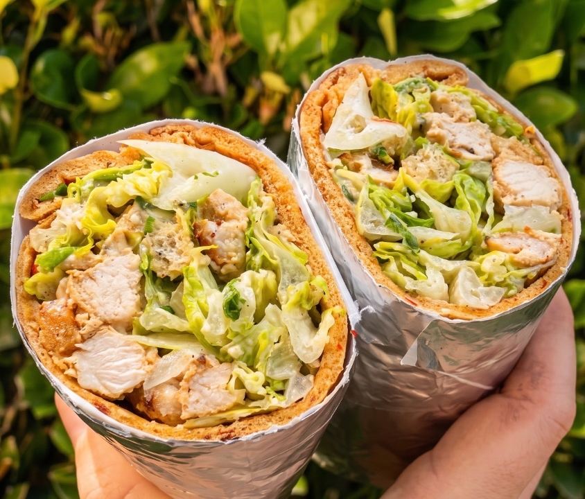 Chicken Caesar Laffa Wrap.