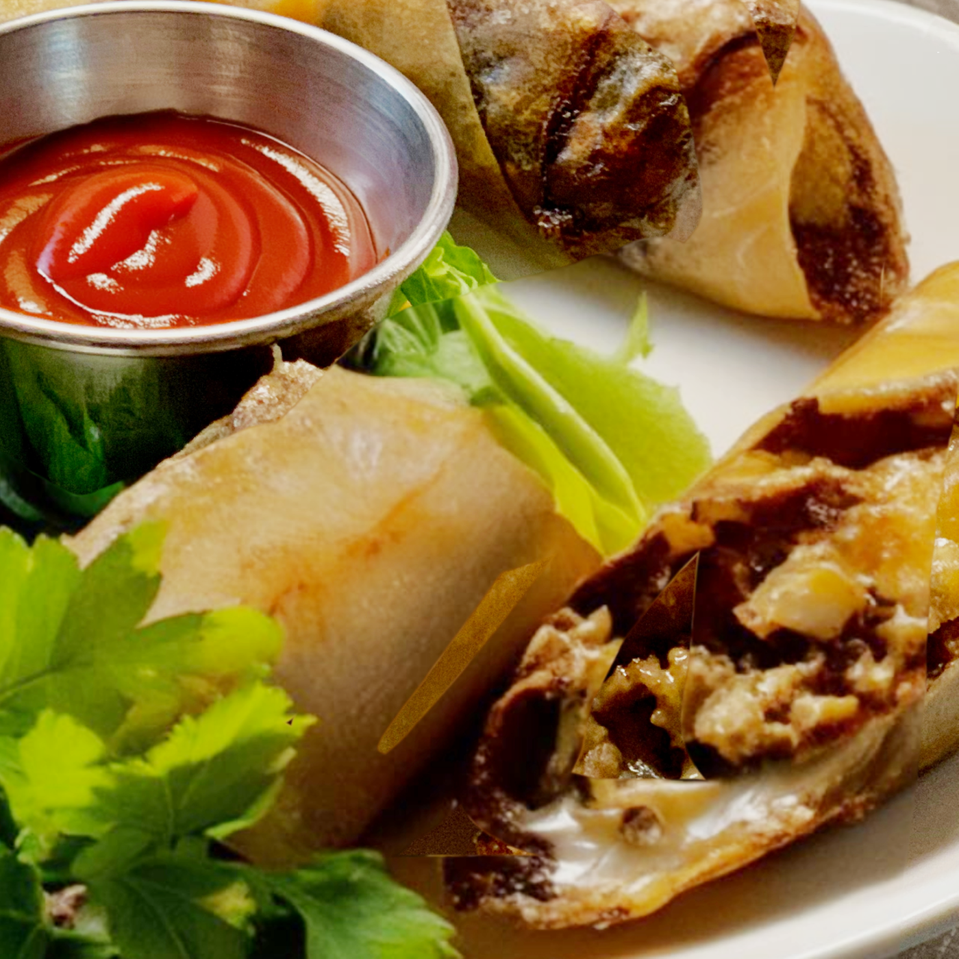 Cheesesteak Spring Rolls.