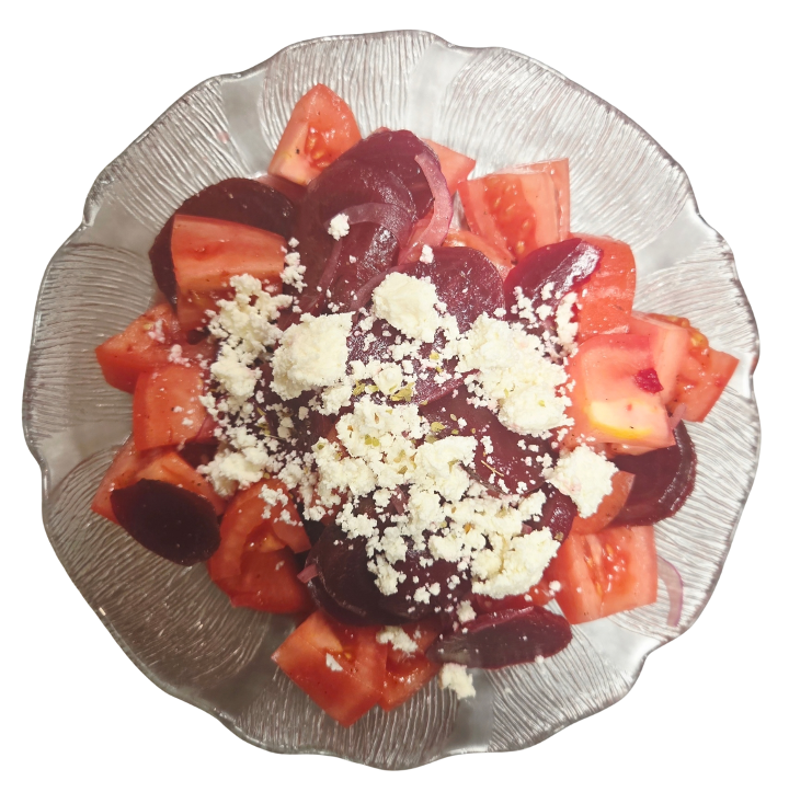 Beet Potato Feta Salad.