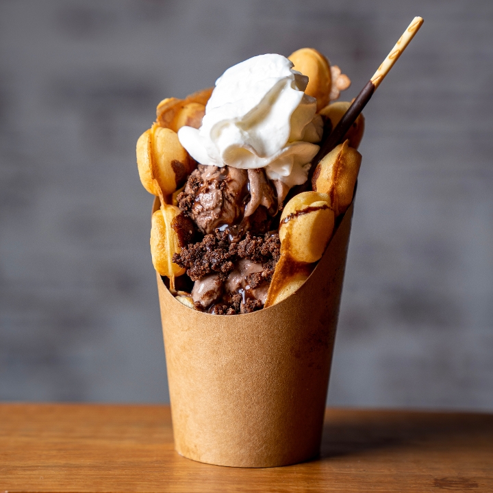 Chocolate Bubble Waffle.