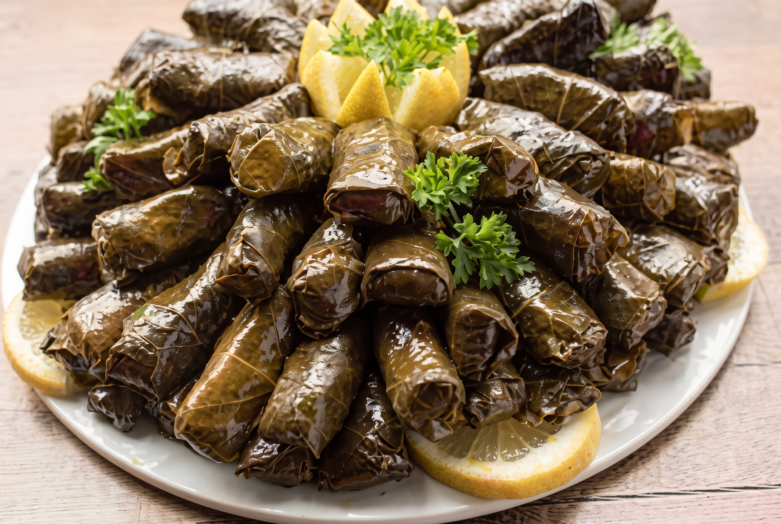 Grape Leaves Tray.