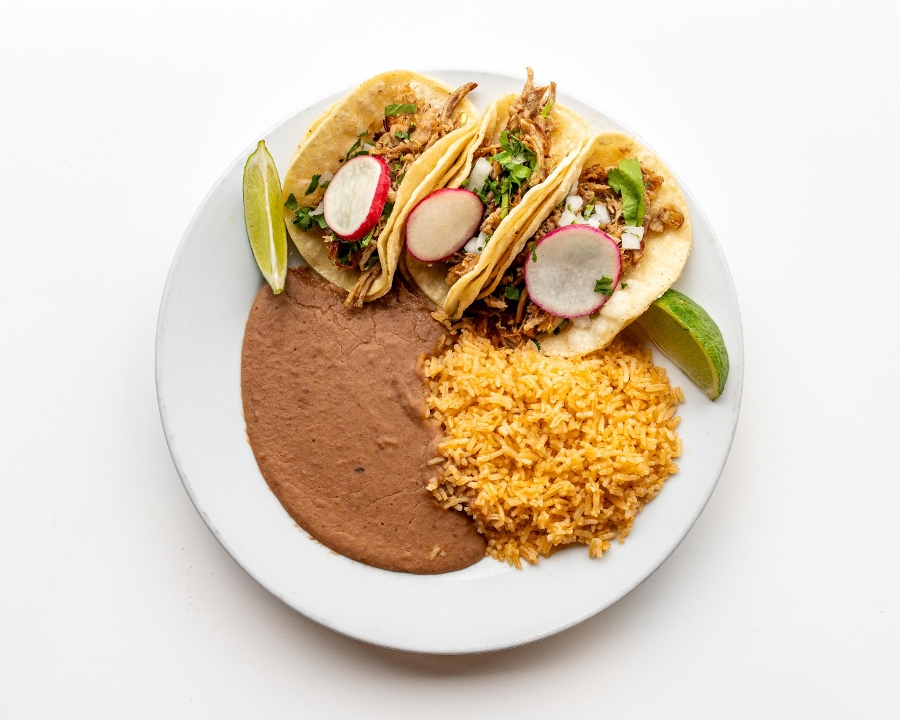 Carnitas Taco Platter.