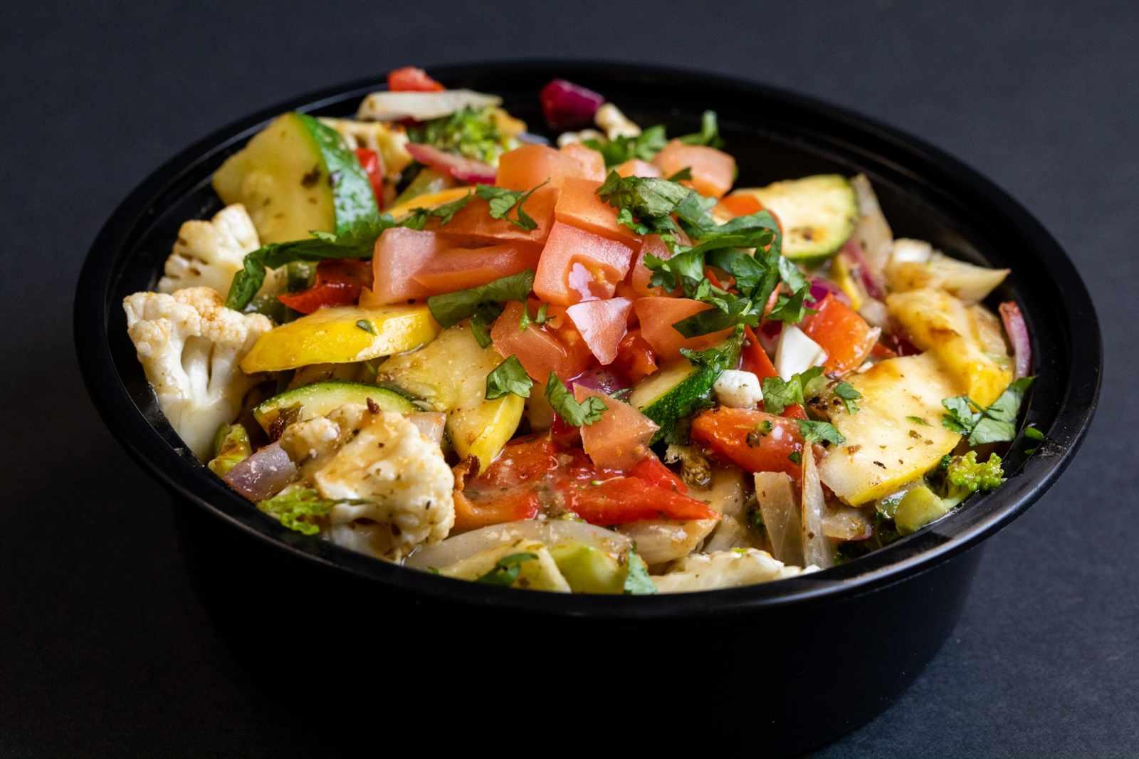 Large Mixed Vegetables over our Seasoned Rice.