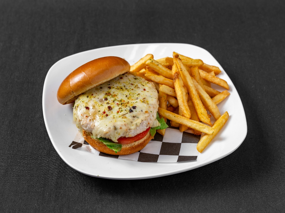 Turkey Burger & Fries.