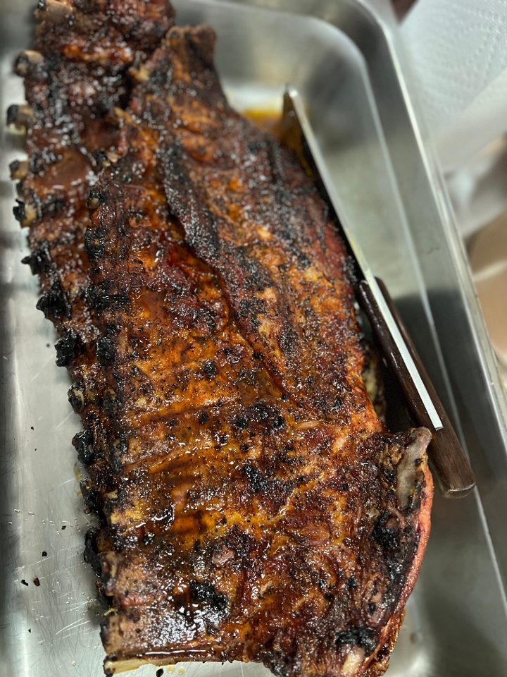 Full Rack Pork Smoked Ribs.