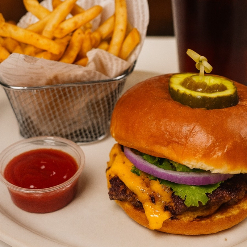 The Railcar Classic Burger.