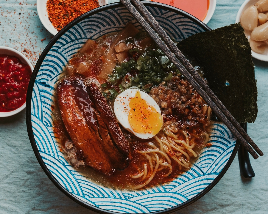 Souper Spicy Garlic Pork Ramen.