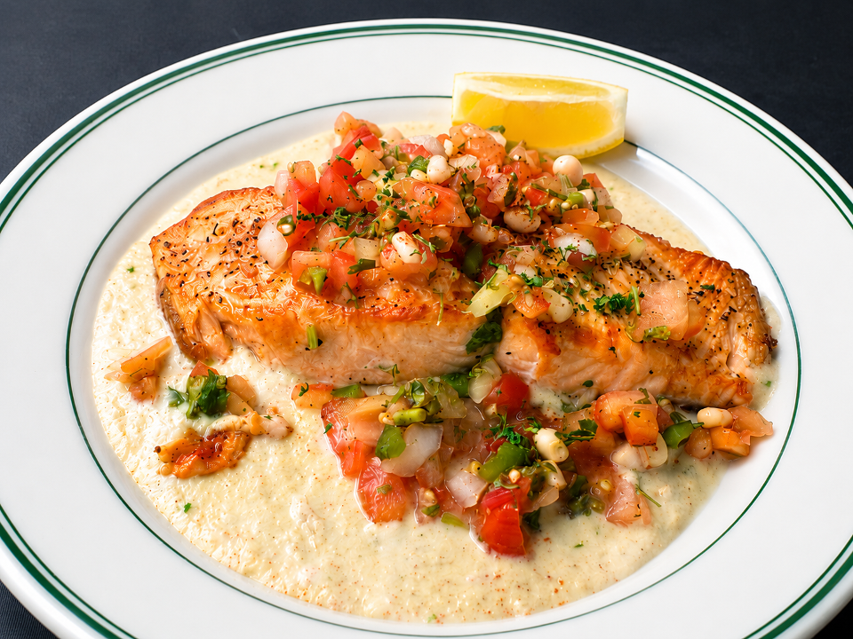 PAN SEARED SALMON.