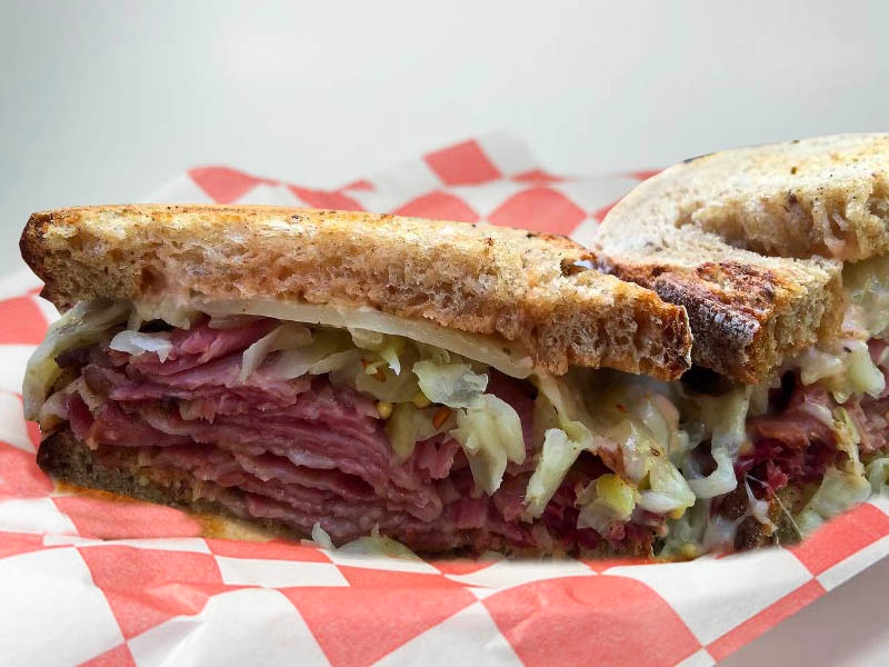 Pastrami Reuben Sandwich.