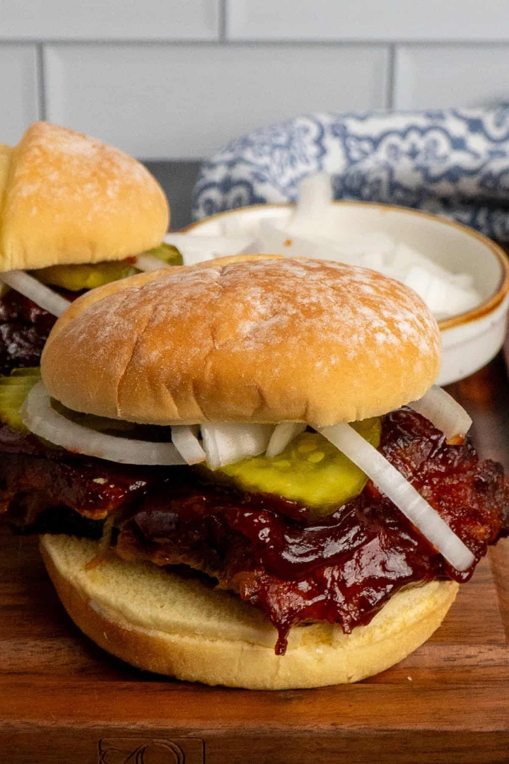 Boneless BBQ Ribs Sandwich.
