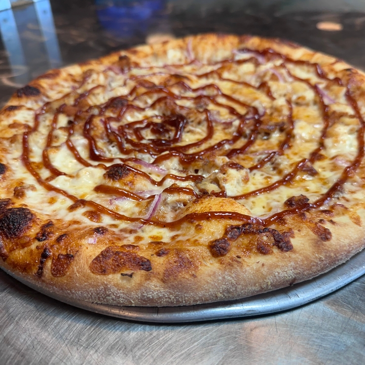 BBQ Chicken Pizza.