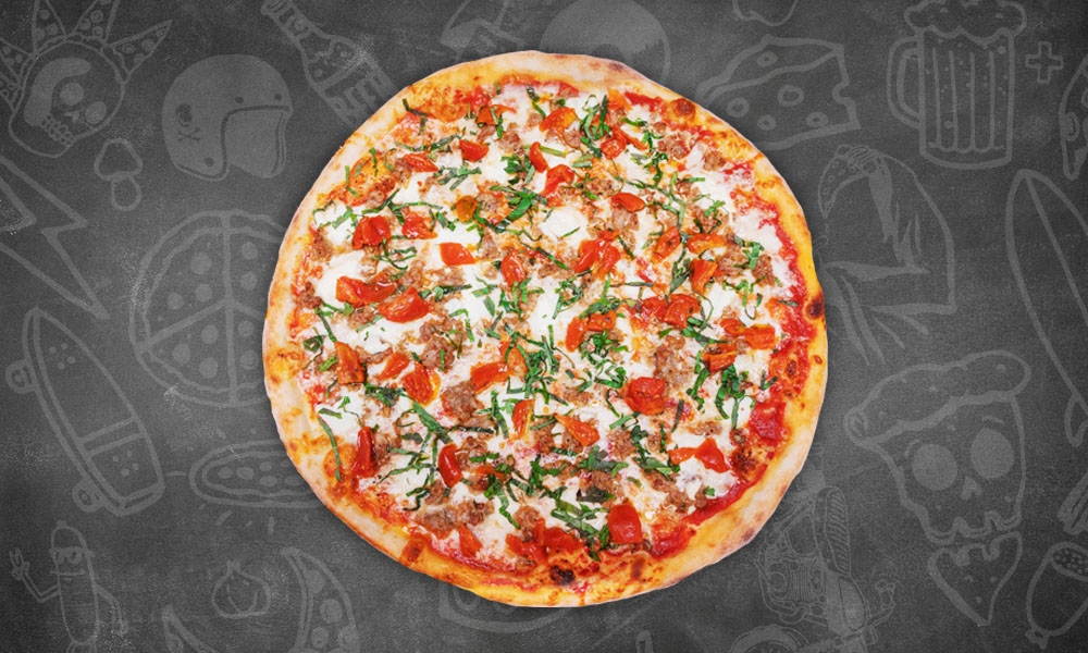 Sausage Ricotta Basil Whole Pie.